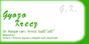 gyozo krecz business card